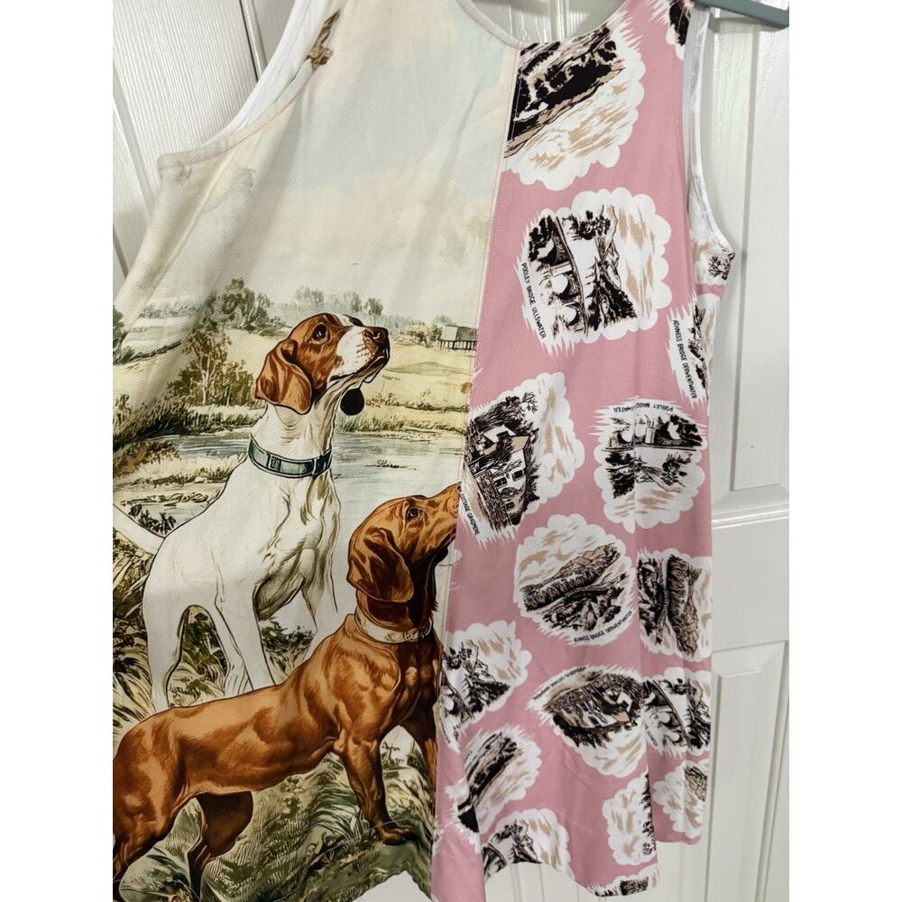 Maeve Anthropologie Keiko Mini Dress Hunting Dog Beagle L New With Tags - Picture 3 of 8